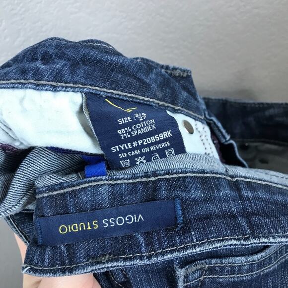 Vigoss The Ritz Skinny Medium Dark Wash Distressed Jeans - Picture 7 of 7